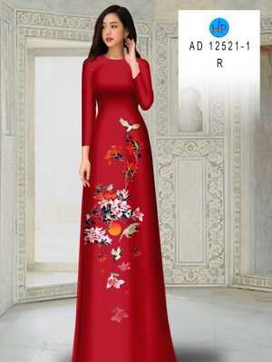 Vải Áo Dài Hoa In 3D AD 12521 46